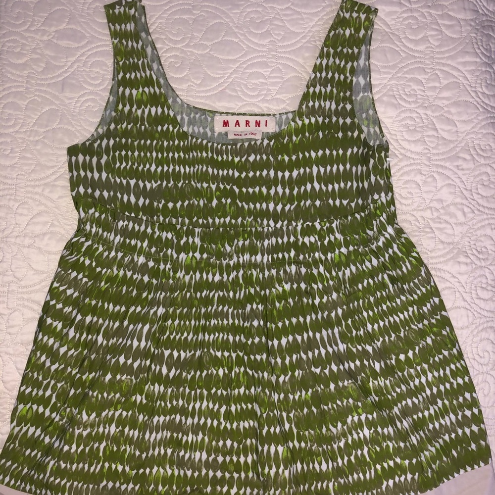 Marni Green and Beige top